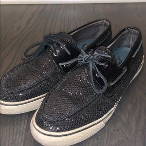 Black Sparkle Sperry’s